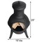 16 Inch Black Cast Iron Wood Burning Chimenea Fire Pit with Grate Removable Ash Plate and Lid for Patio Backyard
